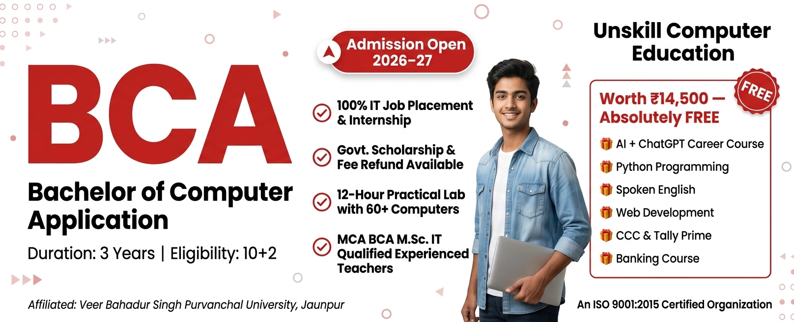 O Level Course Advertisement UnSkills Computer Education — NIELIT, Tally, ADCA, DCA, O Level Courses